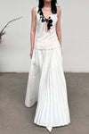 SWAYING/KNIT water drop hollow silk vest SW24SS1T34 white